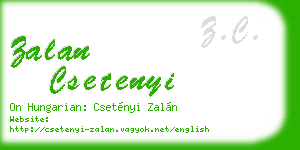 zalan csetenyi business card